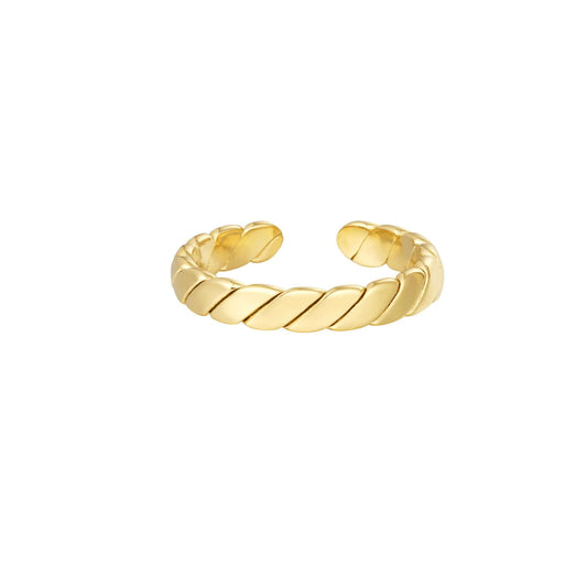 Ring Waves | vergoldeter Ring mit geschwungenen Rillen - MyMommyTools