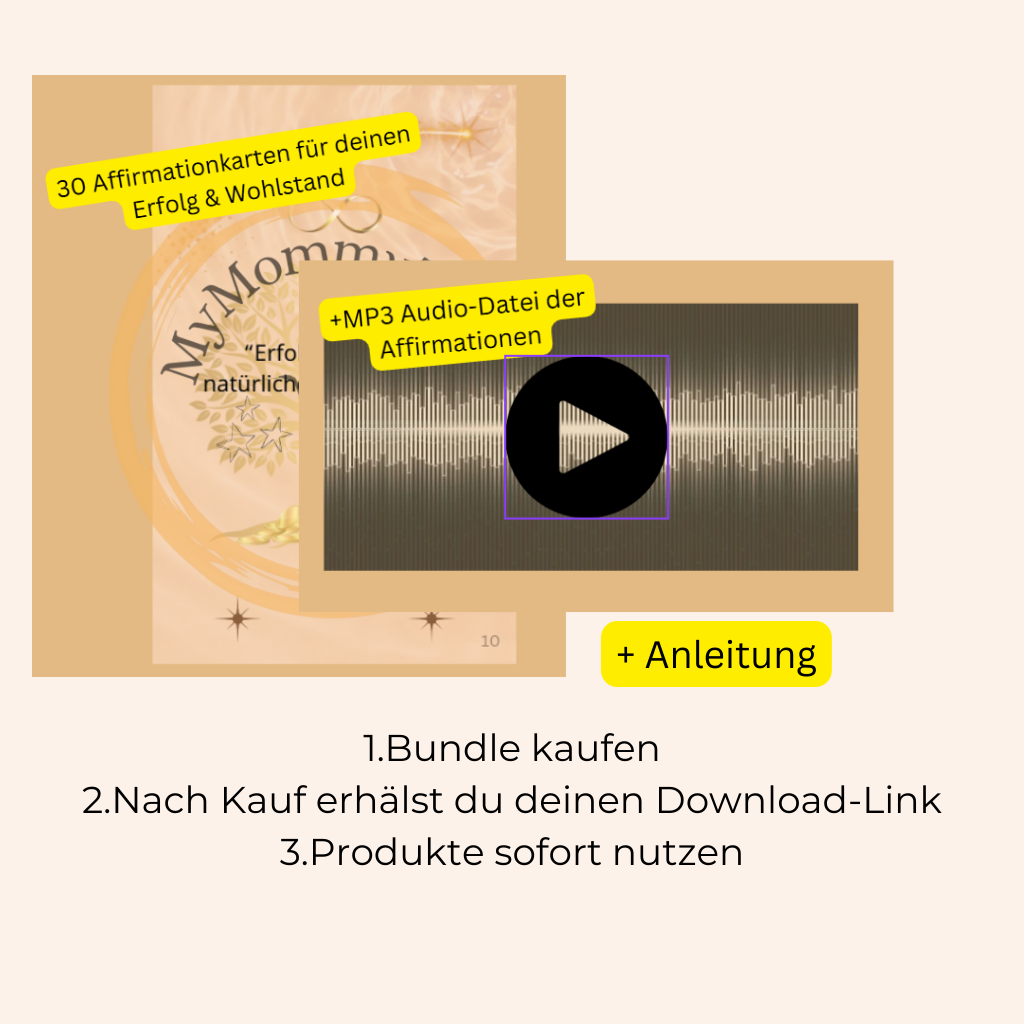 Mini - Bundle für Erfolg & Wohlstand | 30 Affirmationskarten + Audio Datei | Digitales Produkt